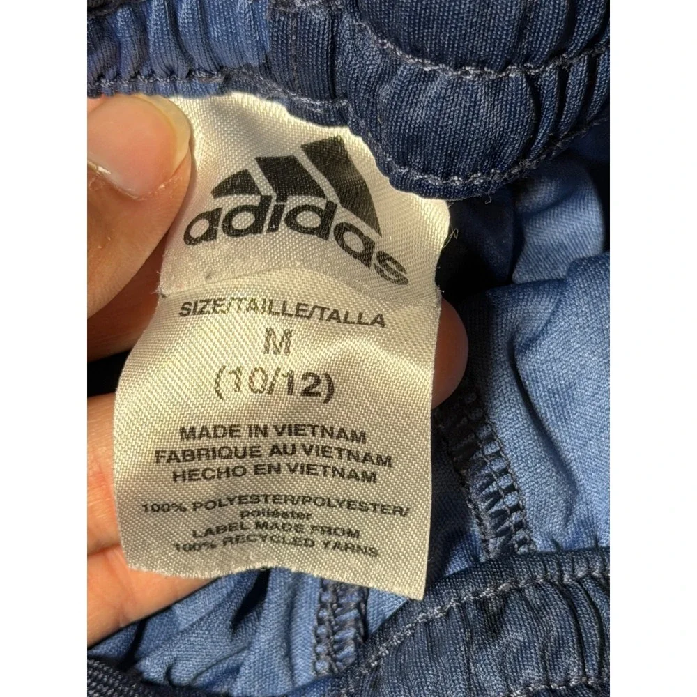 Adidas Boys Blue Camo Athletic Shorts Size Medium (10/12) Climalite Performance